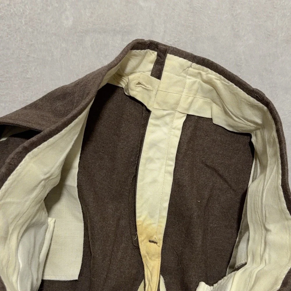 Vintage Pendleton Dress Pants Mens 38x25 Brown Wool Pleated Straight Leg USA 70s